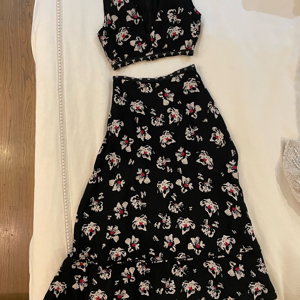 Proenza Schouler Hook-&-Eye Midi Dress / 2 Piece Set - Picture 2 of 9